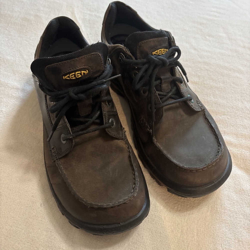 Keen Anchor Park Low Men's US 11.5 Brown Leather Waterproof Work Boot Shoes